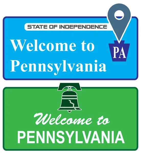 Bienvenido a Pennsylvania — Archivo Imágenes Vectoriales