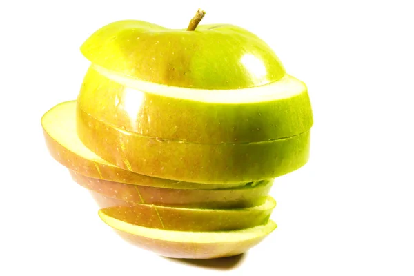 Capas cortadas en rodajas de manzana madura —  Fotos de Stock
