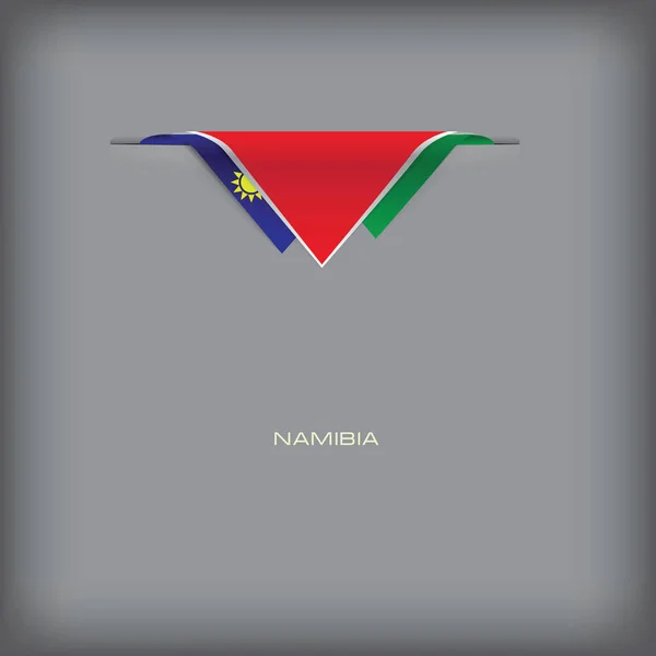 Namibya bayrak afiş ile stilize — Stok Vektör