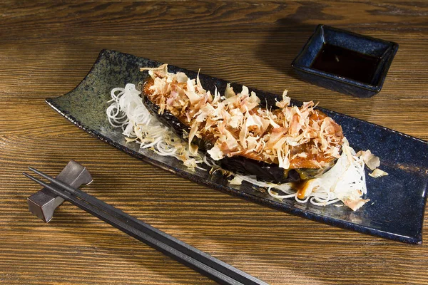 Lila Auberginen japanisches Essen — Stockfoto