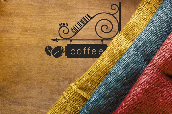 Poster Colombiaanse koffie — Stockfoto