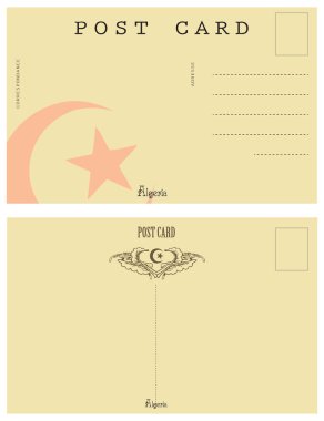 Vintage kartpostal Cezayir