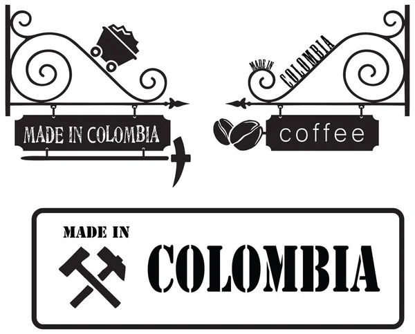 Fabriqué en colombie — Image vectorielle