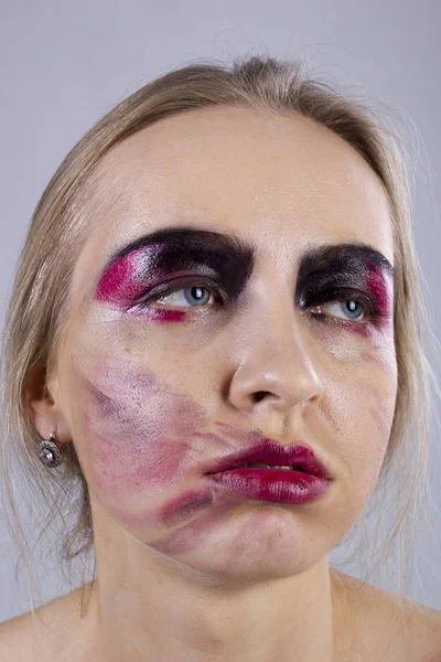 Retrato de uma jovem mulher engordou-se — Fotografia de Stock