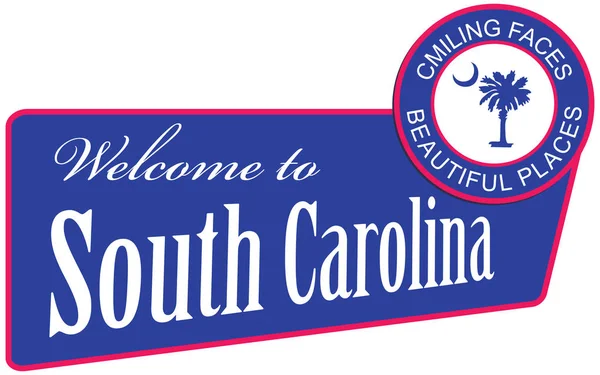 Bienvenido a SOUTH CAROLINA — Vector de stock