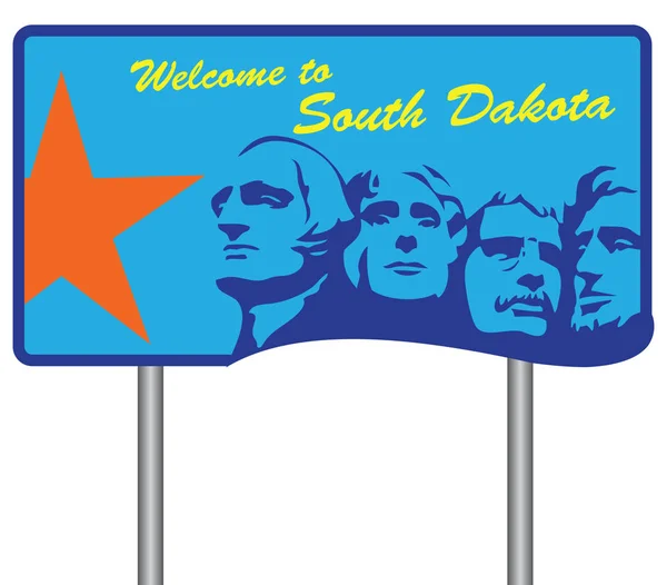 Güney dakota için hoş geldiniz — Stok Vektör