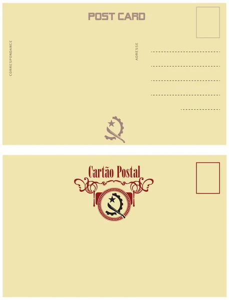Tarjetas postales vintage para Angola — Vector de stock