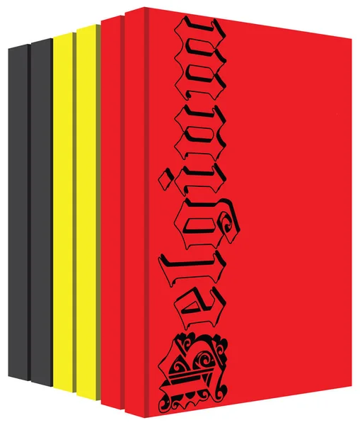 Набор книг о Бельгии — стоковый вектор