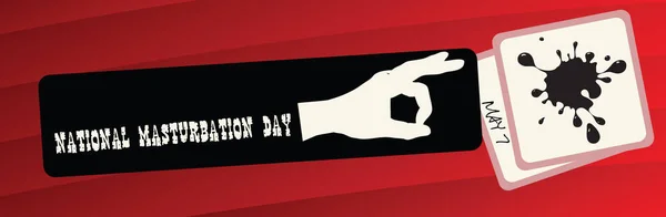 Banner National Day of Masturbation — Stock Vector