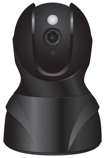 Övervakningskamera med vridbart huvud — Stock vektor