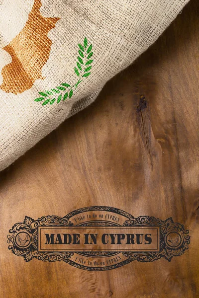 Cartaz vintage elegante feito em Chipre — Fotografia de Stock