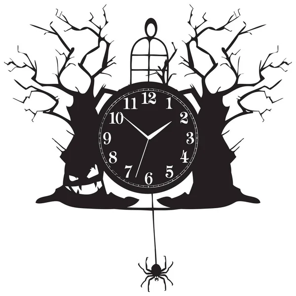 Vintage clock for Halloween — Stock Vector
