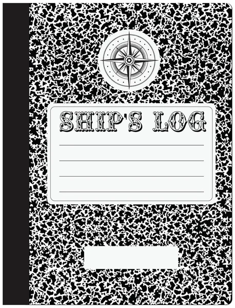 Cover of the ship is log — Stock Vector