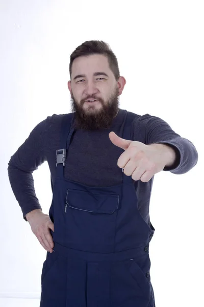 Hombre con el pulgar hacia arriba — Foto de Stock