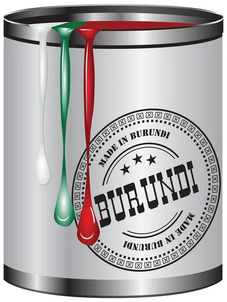 Pintura correspondente à bandeira do Burundi — Vetor de Stock