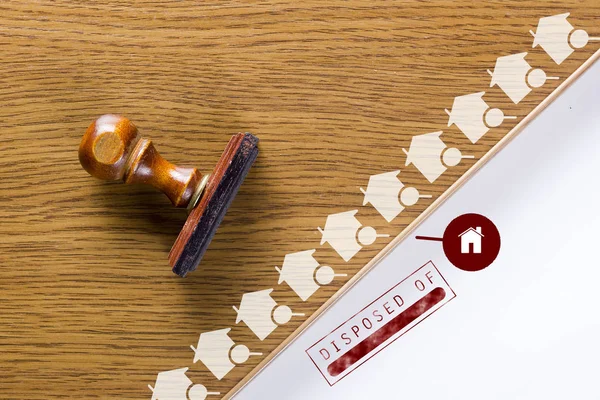 Wooden stamp for documents — Stock Photo, Image