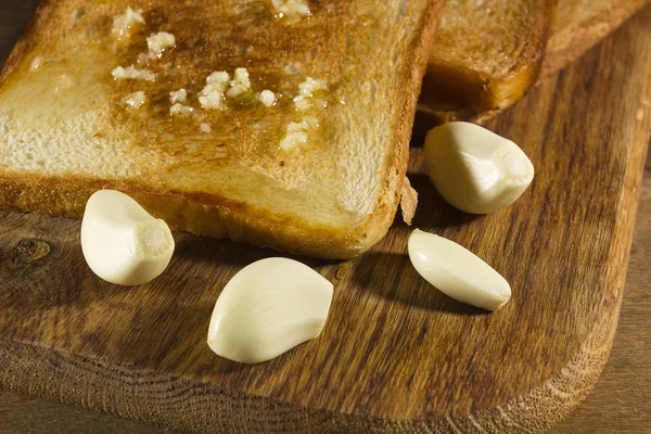 Kavrulmuş sarımsaklı ekmek — Stok fotoğraf