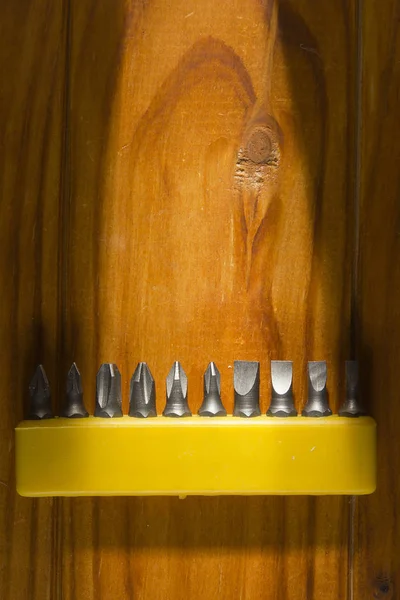 Set of screwdriver bits — Stock Photo, Image