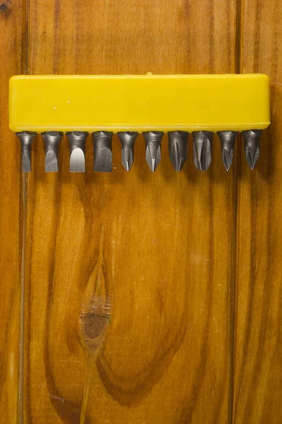 Set of screwdriver bits — Stock Photo, Image