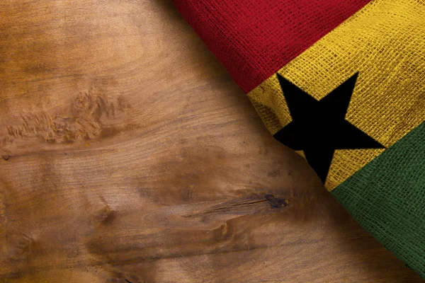 Three-color flag of Ghana — Stock Photo, Image