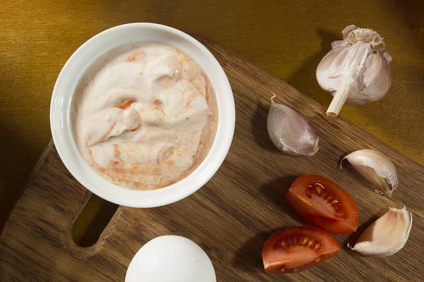 Garlic dip sauce — Stock Photo, Image