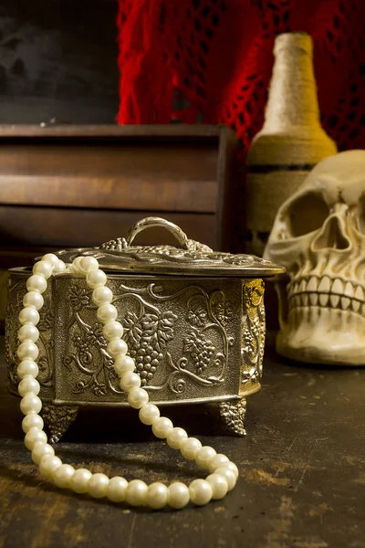 Antika mücevher kutusu — Stok fotoğraf