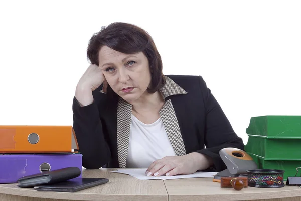 Tired sad business woman — Stock Photo, Image