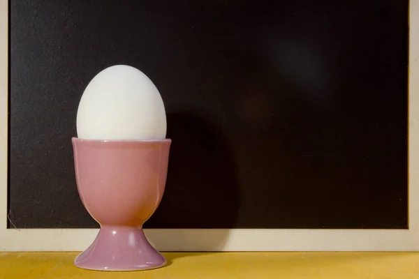 Boiled egg in the holder — Stock Photo, Image