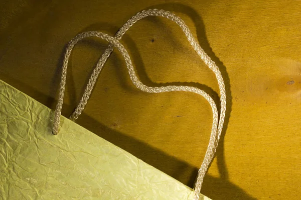 紙袋のロープのハンドル — ストック写真