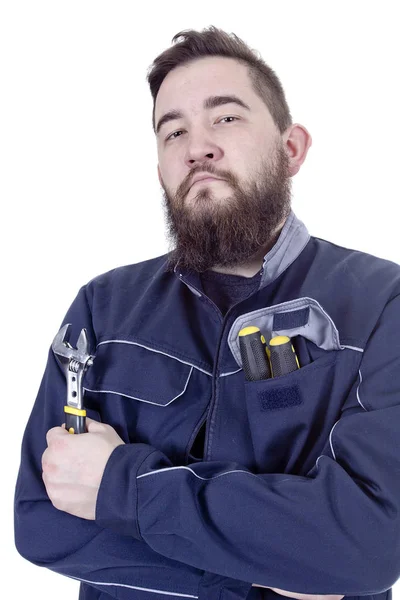 Jeune homme avec une clé — Photo