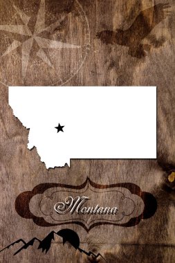 Poster Montana state harita anahat