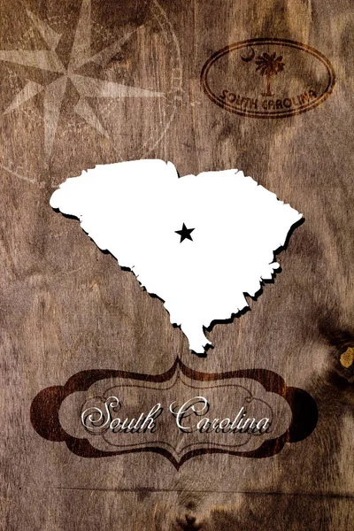 Affiche Plan de l'état de Caroline du Sud — Photo