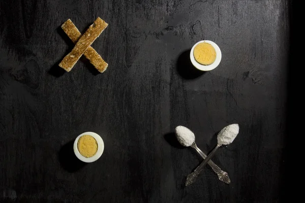 Breakfast option with egg — Stock Photo, Image