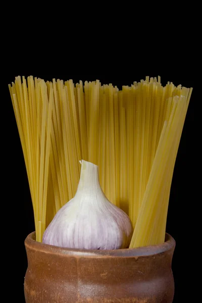 Spagetti ve sarımsak — Stok fotoğraf