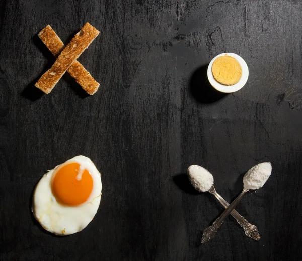 Breakfast option with egg — Stock Photo, Image