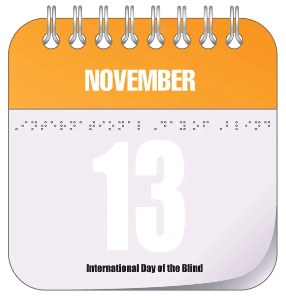 13. November Tag blind — Stockvektor