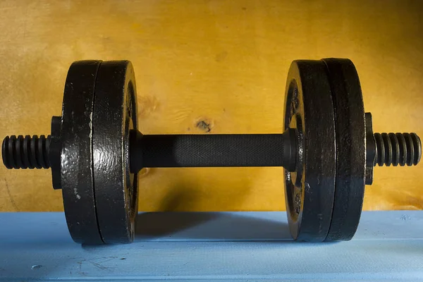 The metal dumbbell. — Stock Photo, Image