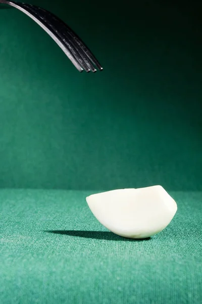 Fork and garlic — Stock Photo, Image