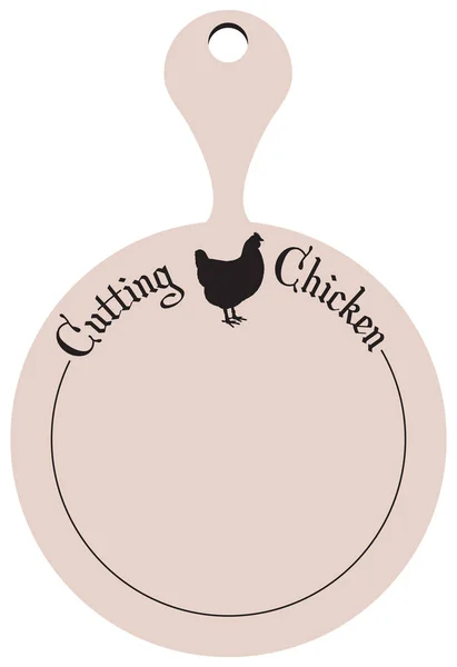 Tablero de cocina para cortar pollo — Vector de stock