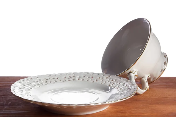 Çay bardağı ve tabağı — Stok fotoğraf