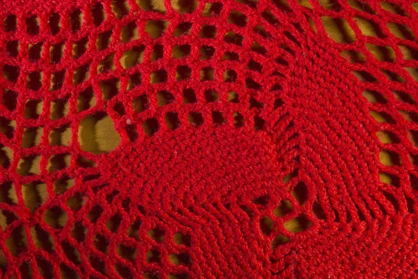 Scialle rosso a maglia — Foto Stock