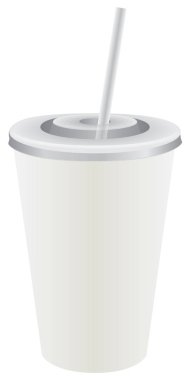 Saman ile tek kullanımlık plastik bardak