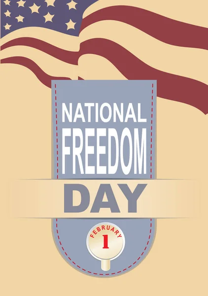 Banner nemzeti szabadság napja — Stock Vector