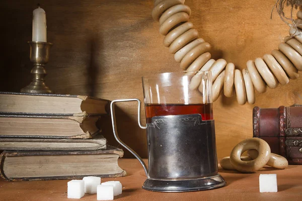 Thee drinken in een vintage stijl — Stockfoto