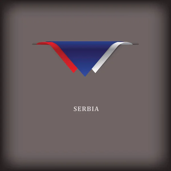 Bandeira nacional Sérvia — Vetor de Stock