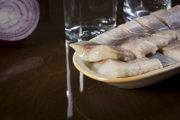 Delicious salted herring — Stock Photo, Image