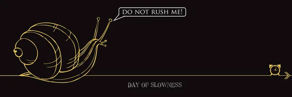 Banner to the World Day of Slowness — Stock Vector