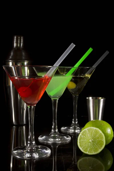 Collection of colorful cocktails — Stock Photo, Image