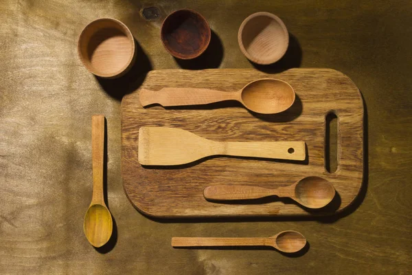Küchenzubehör aus Holz — Stockfoto