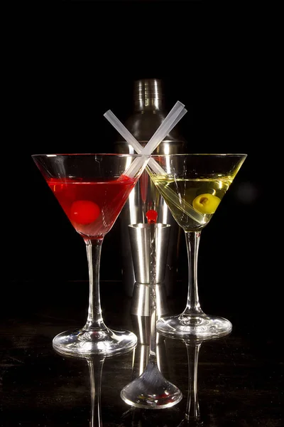 Cocktail en barman tools — Stockfoto